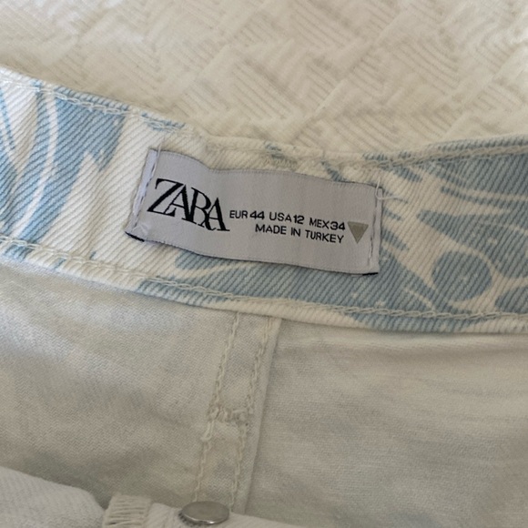 High Rise Printed Shorts Light Blue - Picture 10 of 15